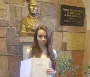 Natalia Srebnicka odebrała dyplom stypendystki Prezesa Rady Ministrów